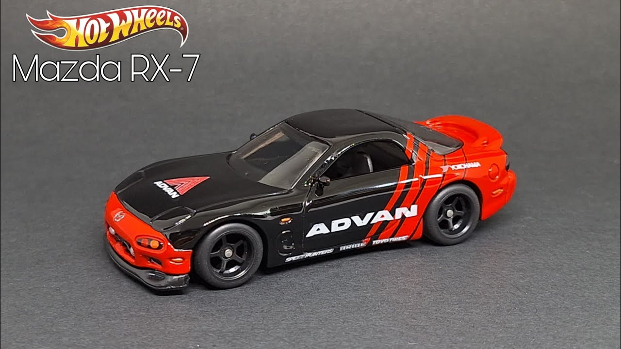 custom hot wheels mazda rx7 advan livery - YouTube