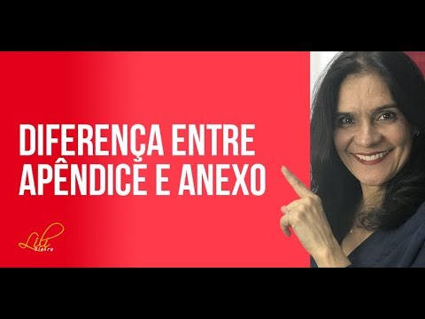 Vídeo: Diferença Entre Apêndice E Anexo