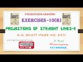 Exercises 10b projections of straight lines2 problem no 1 to 9 in ndbhatt text book