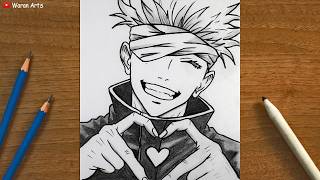 Easy Anime Drawing || How to Draw Gojo Satoru Step by Step | Jujutsu Kaisen Drawing Tutorial