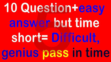 Real IQ Test Question and Answer - How Smart Your IQ Intelligence Test 10 question part 5