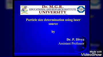 Particle size determination using laser source
