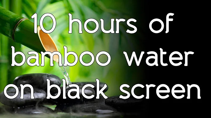 🎧 Bamboo water fountain sound on black screen dark screen high quality white noise ASMR