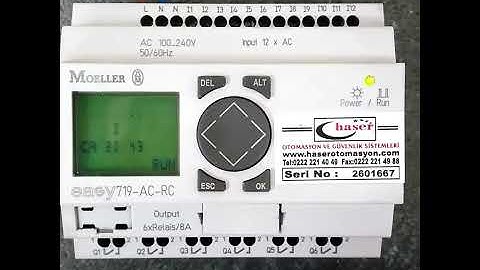 Klockner Moeller Easy719 AC-RC plc modül bakım onarımı ve yazılım işlemi (Klockner Moeller Easy719 A