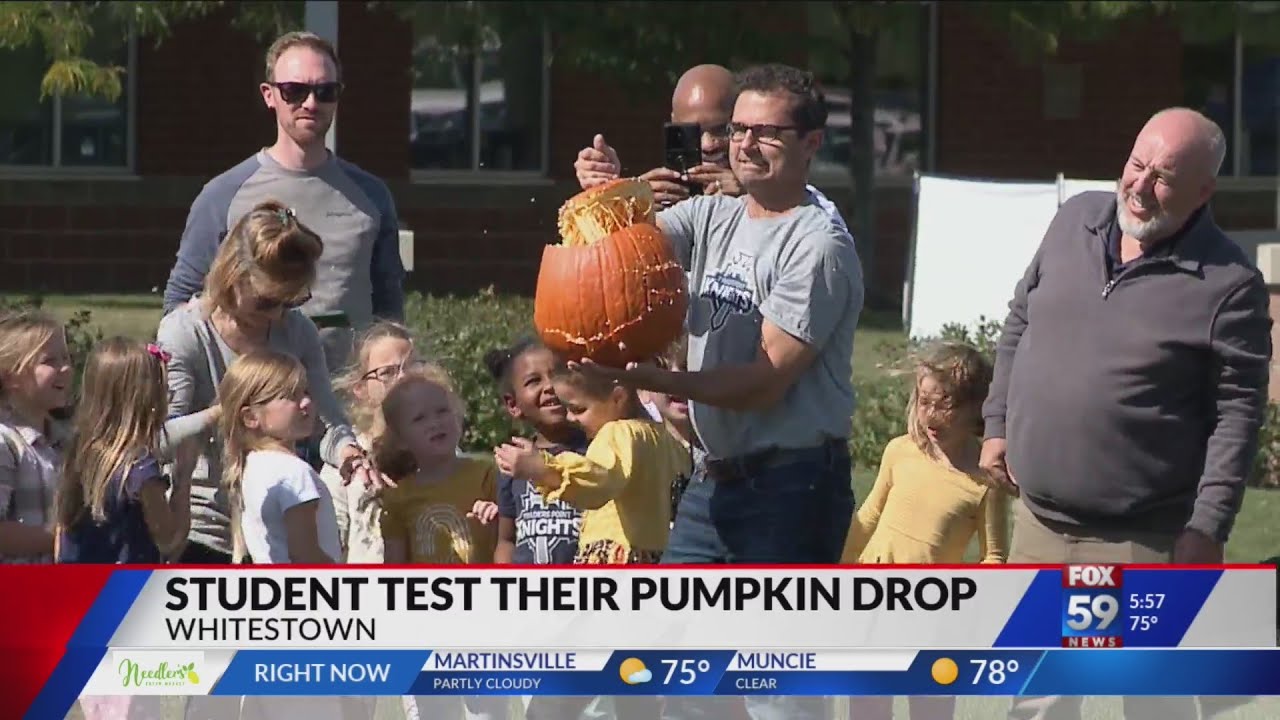 It’s raining gourds: Elementary students learn science through pumpkin drop