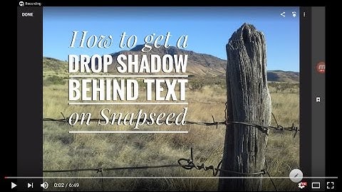 How to get a drop shadow behind text on Snapseed