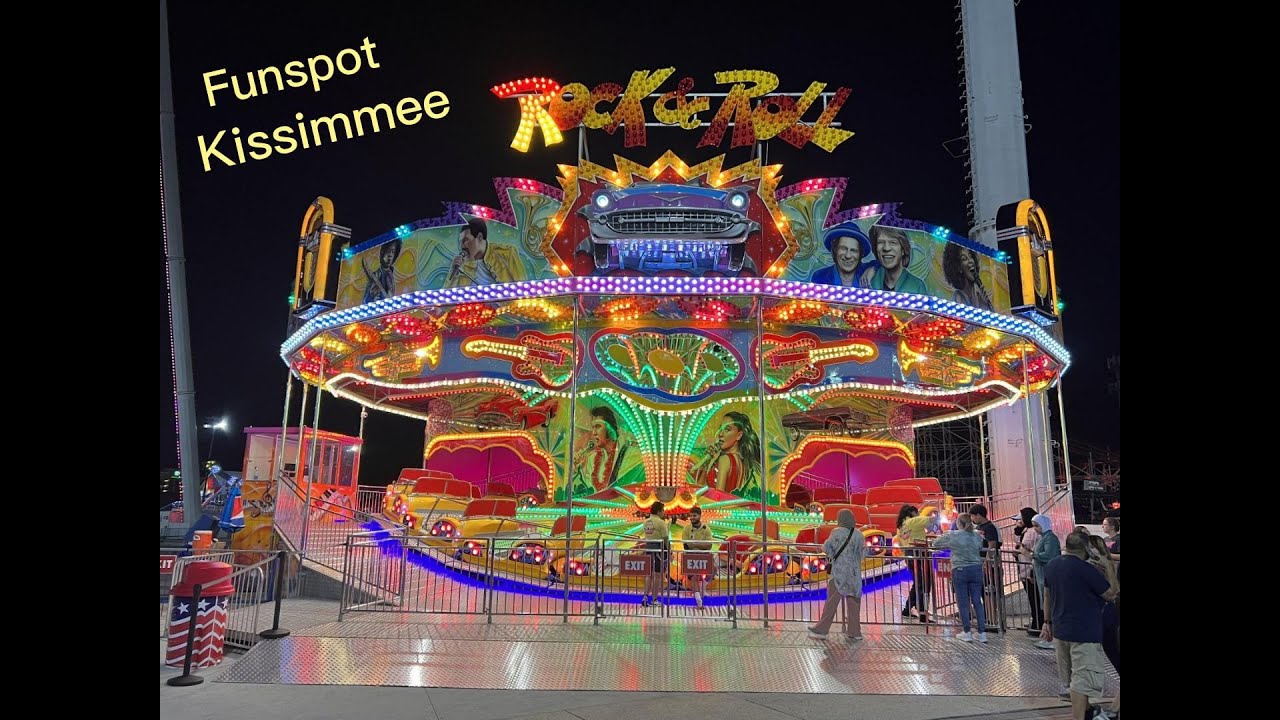 Funspot Kissimmee's Rock & Roll Brand New! (Off Ride) - at Night