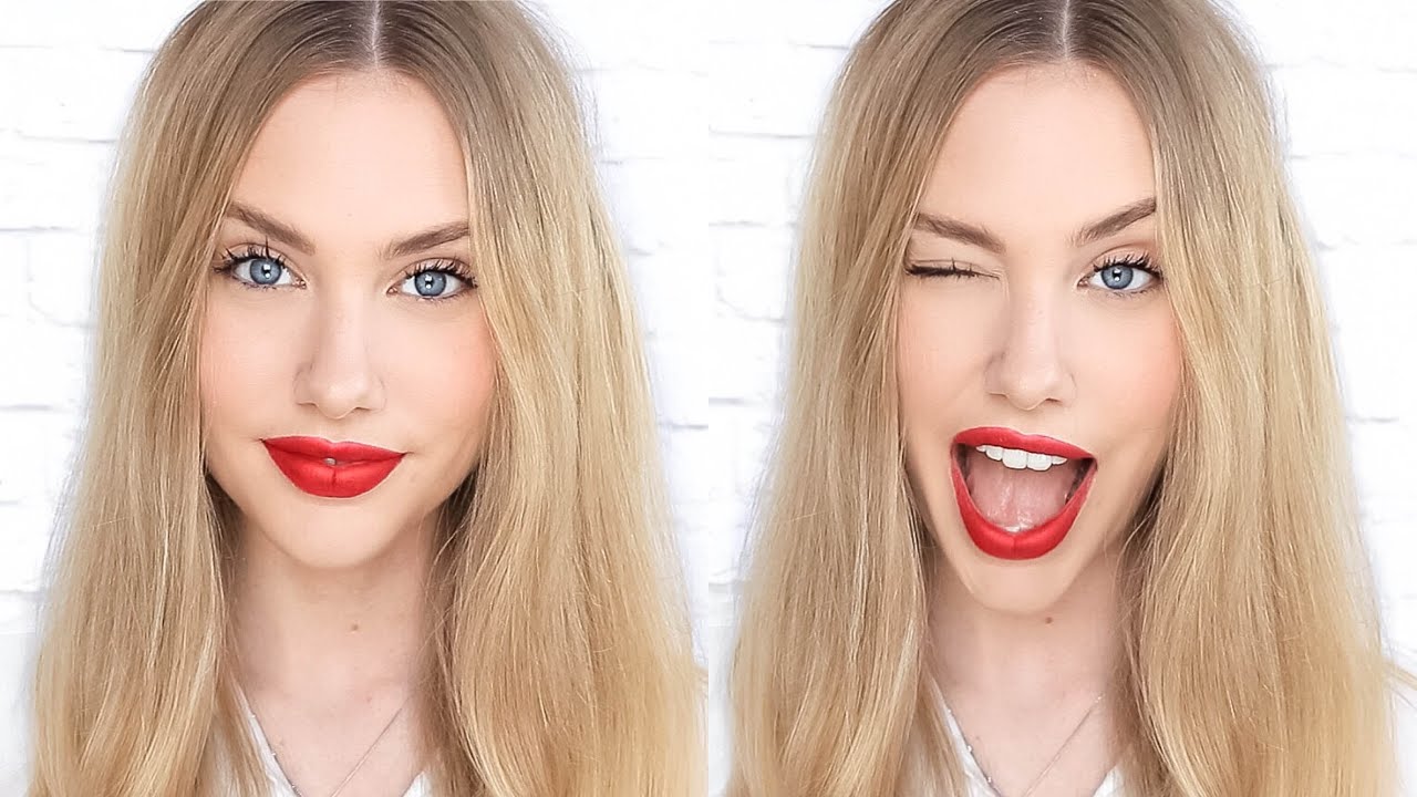 Everyday Casual Red Lip Makeup Tutorial