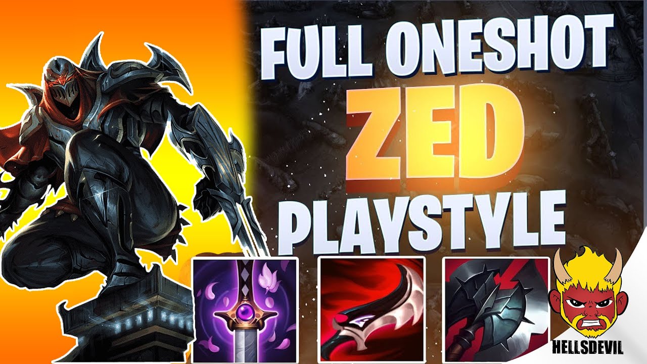 Wild Rift Full Oneshot Zed Playstyle Challenger Zed Gameplay 