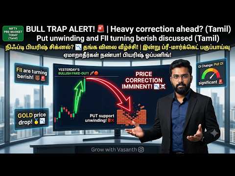 Nifty Bull Trap! 🚨 FIIs Turning Bearish + Massive Put Unwinding | Today Pre-Market Tamil