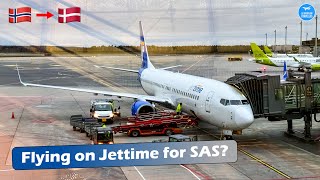 4K | TRIP REPORT | JETTIME B737-800 for SAS | OSL - CPH ✈