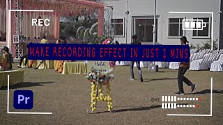 recording frame with VHS effect in premiere  pro || camera rec effect screenshot 1