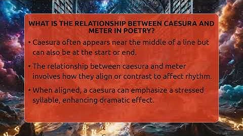What Is The Relationship Between Caesura And Meter In Poetry? - The Prose Path