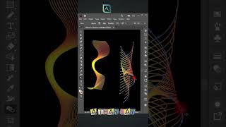 Gradient Line effect in Adobe Illustrator  #adobeillustrator #art #athaylay #design #drawing