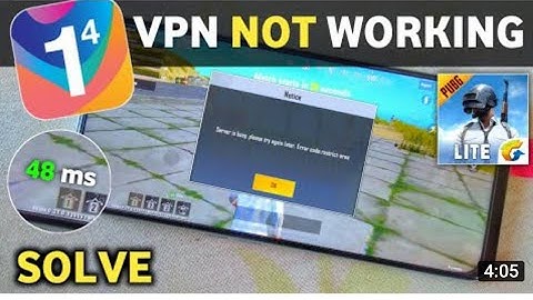 PUBG MOBILE LITE 1.1.1.1 VPN NOT WORKING OR CONNECTING PROBLEM