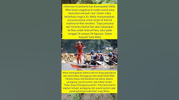 Thumbnail of Lagunya Dipakai Bocah Pacu Jalur, Penyanyi AS Melly Mike Terbang ke Riau Tanpa Bayaran#mellygoeslaw