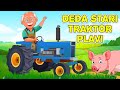 Deda stari traktor plavi  pesmica za decu  uimo ivotinje  zvukovi ivotinja  animal sounds