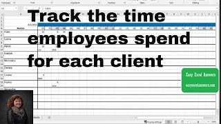 Track the time employees spend for each client in Excel