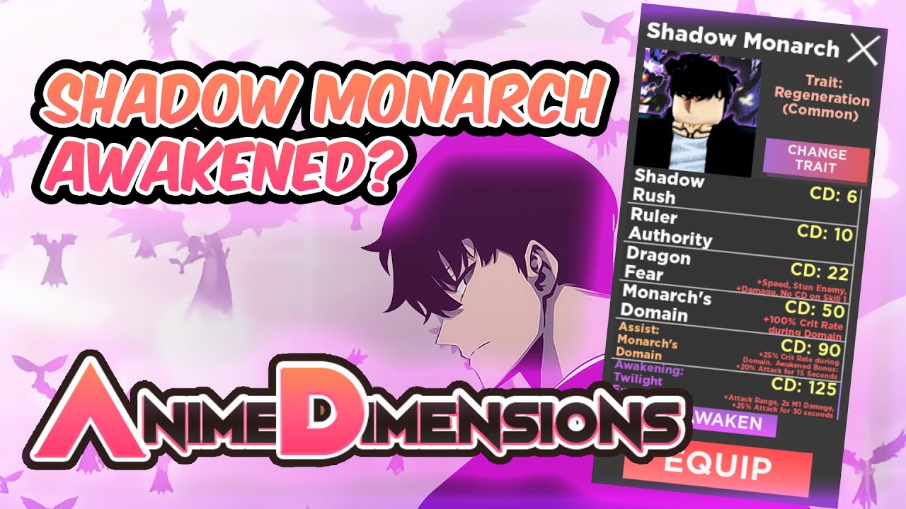 Shadow Monarch Got A *NEW* MASSIVE NERF In Anime Dimensions 
