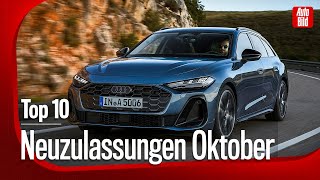 PKW-Neuzulassungen Oktober 2025: Top 10