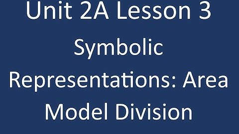 U2AL3   Area Model Video