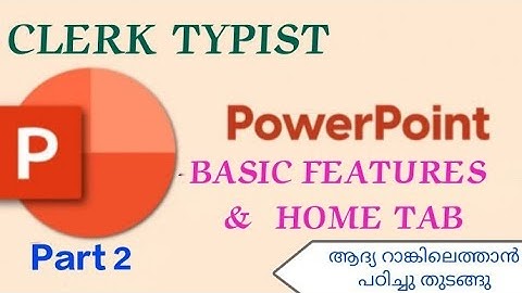 CLERK TYPIST - POWER POINT - BASIC FEATURES & HOME TAB #clerktypist #typist #powerpoint #tutorials