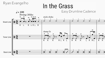 Easy Drumline Cadence "In the Grass"