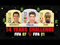 14 YEARS CHALLENGE THEN AND NOW! 😱🔥| FIFA 07 VS FIFA 21