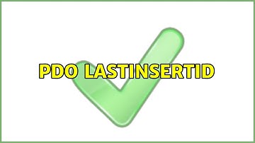 PDO lastInsertId