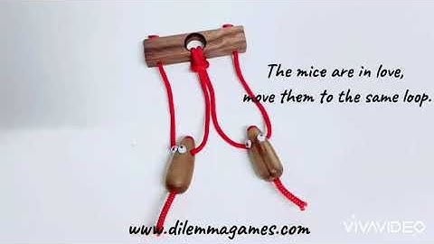 MICE 🐭 LOVE, a famous wooden brainteaser RING&string puzzle solution by DILEMMA GANES