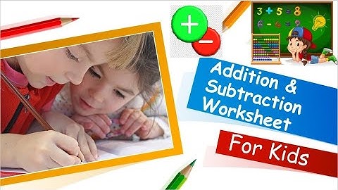 Addition and subtraction worksheets for kindergarten pdf