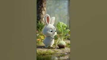 The rabbit saved the turnip plant from drying out by watering it 😭 #ai #tree #save #water