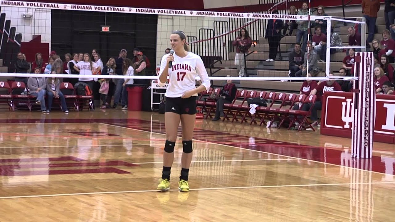 IU Volleyball Leach Senior Night Speech YouTube