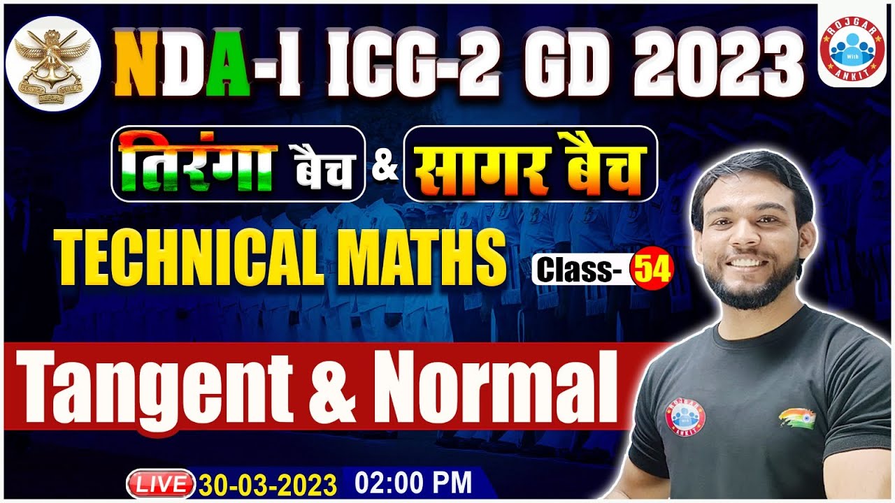 NDA 2023 Technical Math | Tangent & Normal Technical Maths Class ...