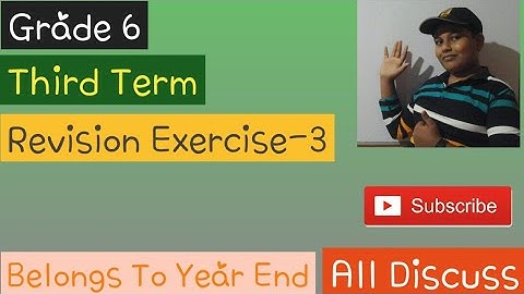 Grade 6-Third Term(Year End)- Revision Exercise-3....That Belongs to Third Term...PV Education-Maths