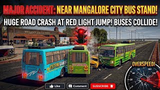 I became a bus driver 😭 Very Dangerous accident 😱 on Mangalore road near bus stand 😱🥵 screenshot 4