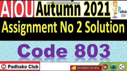 ⏩ AIOU Code 803 Solved Assignment No.2 Autumn 2021 || Level: MSc Economics