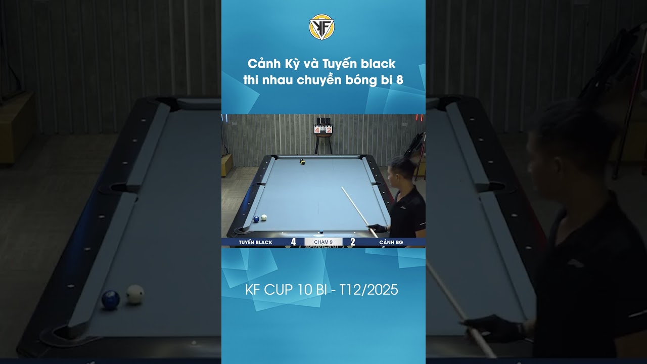 Cơ thủ Cảnh Kỳ và Tuyến Black thi nhau chuyền bóng bi 8