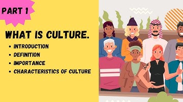 Culture | Definitions | Importance | Characteristics of Culture.(Part 1).