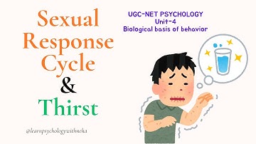 Thirst and Sexual response cycle #ugcnet #psychology #unit4biologicalbasisofbehaviour #thirst