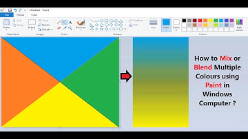 How to Mix or Blend Multiple Colours using Paint in Windows Computer ?