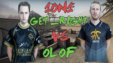 CSGO: 1on1 GeT_RiGhT vs Olofmeister on aim_map
