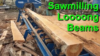 Sawmilling Long Beams by S&J Forest Products 1,227 views 1 year ago 17 minutes