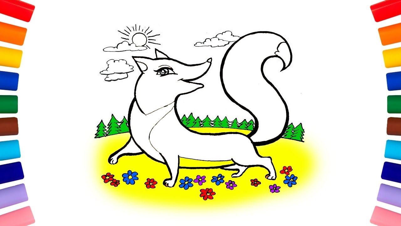 Fox coloring page