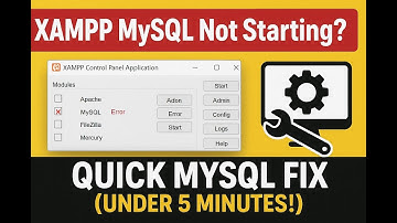 XAMPP MySQL Not Working? Quick Fix (Under 5 Minutes)|| #XAMPP #MySQL #PHP #MySQLFix #WebDevelopment