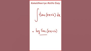 Integration Direct Answer of tan(ax+b) integrate directly @Kamaldheeriya Maths easy