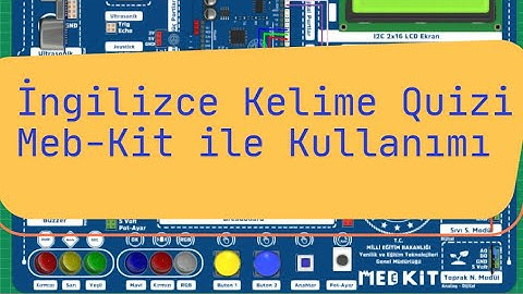 Meb-Kit Robotik Kodlama Seti- İngilizce Kelime Quizi- Arduino İde Kullanımı