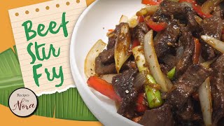 Recipes by nora - beef stir-fry with onions and peppers