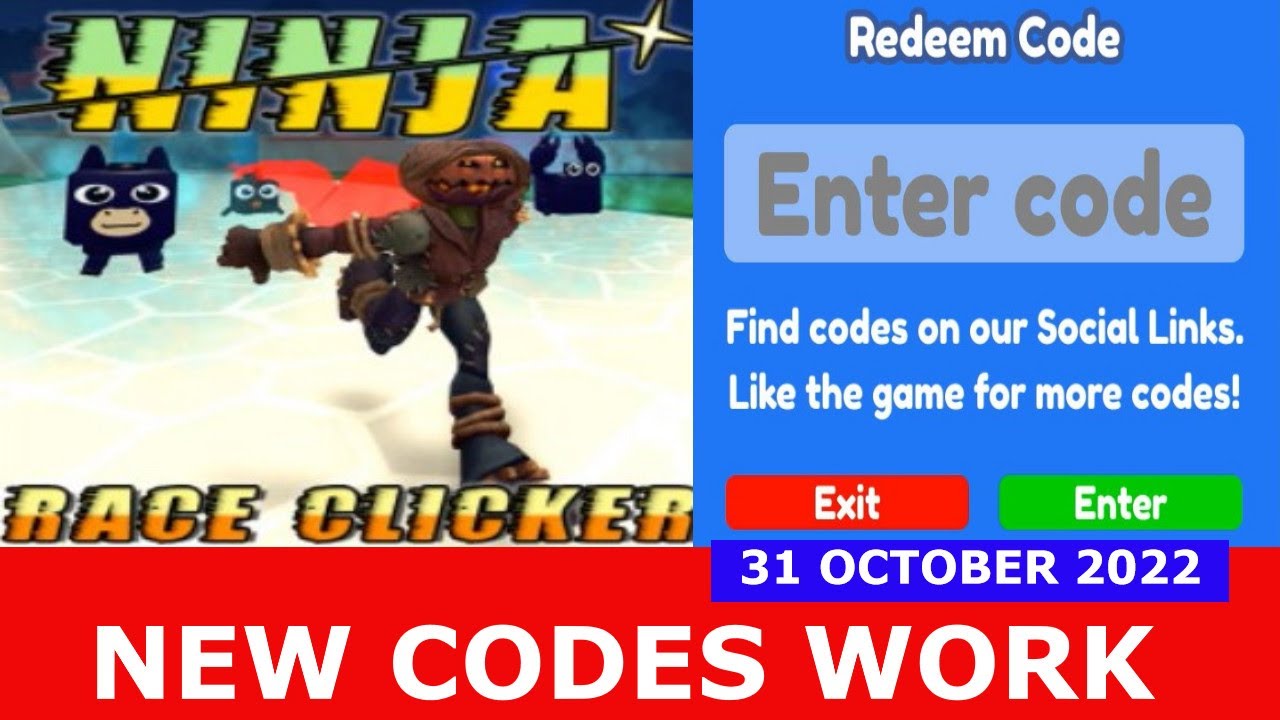 NEW CODES* [Halloween] Ninja Race Clicker ROBLOX