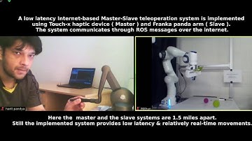 Long distance teleoperation of Franka robot using haptic device over internet